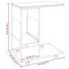 vidaXL Side Table with Wheels Black 55x36x63.5 cm Engineered Wood