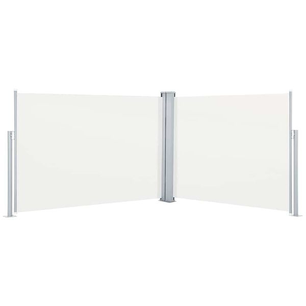 vidaXL Retractable Side Awning Cream 100x1000 cm