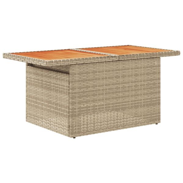 vidaXL 8 Piece Garden Sofa Set with Cushions Beige Poly Rattan