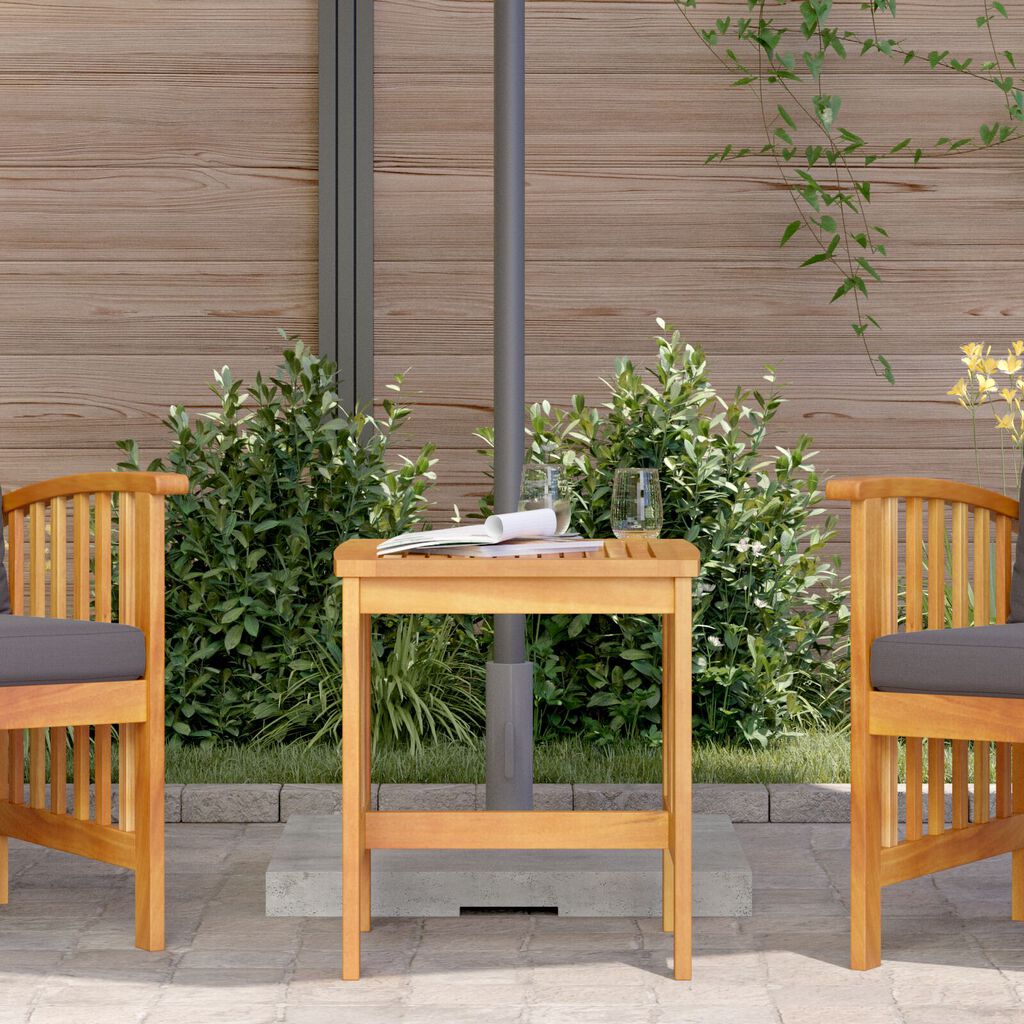 vidaXL Garden Side Table Brown 45x45x50 cm Solid Acacia Wood