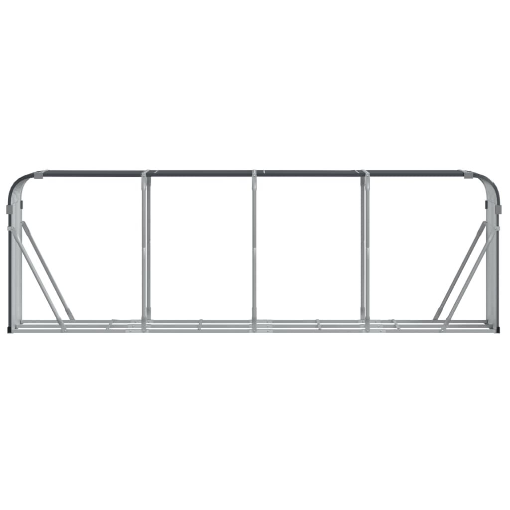 vidaXL Log Holder Anthracite 300x45x100 cm Galvanised Steel