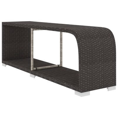 vidaXL 8 Piece Garden Lounge Set with Cushions Poly Rattan Black