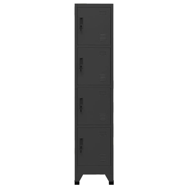 vidaXL Locker Cabinet Anthracite 38x45x180 cm Steel