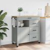 vidaXL Kitchen Trolley MONZA 84x40x90 cm Solid Wood Pine