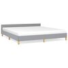 vidaXL Bed Frame without Mattress Light Grey King Fabric