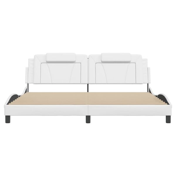 vidaXL Bed Frame "Viana" without Mattress White 193x203 cm Faux Leather