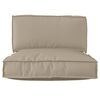 vidaXL Pallet Cushion Set 2 pcs Taupe Oxford Fabric