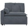 vidaXL Modular Sofa Armrest End Module with Cushions Dark Grey 100 cm