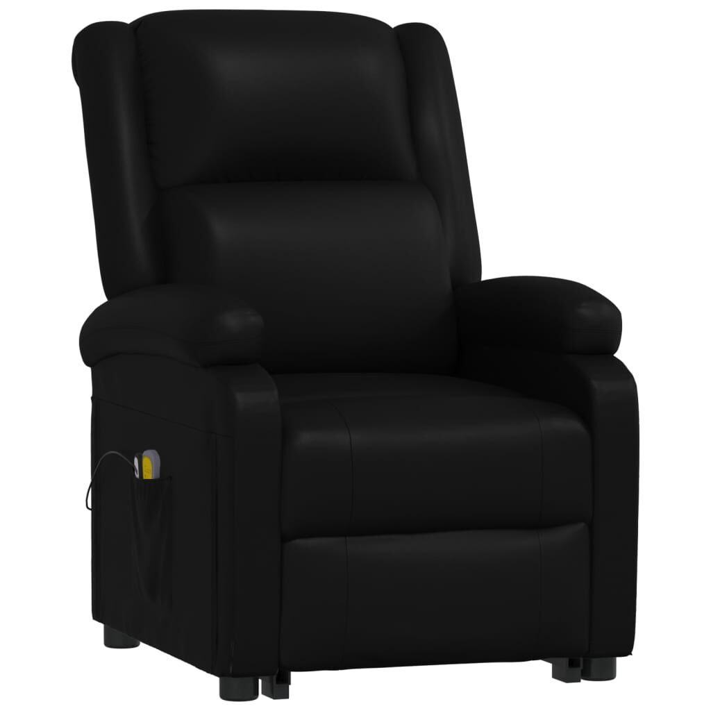 vidaXL Stand up Massage Chair Black Faux Leather