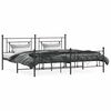 vidaXL Metal Bed Frame without Mattress with Footboard Black 193x203cm