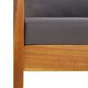 vidaXL Garden Chairs with Cushions 2 pcs Solid Acacia Wood