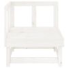 vidaXL Garden Corner Sofas 2 pcs White Solid Wood Pine