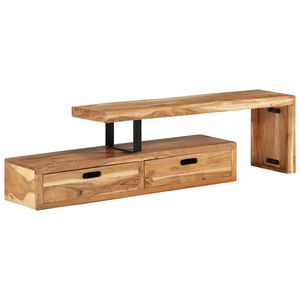 vidaXL TV Stand (118-200)x30x40 cm Solid Wood Acacia