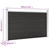 vidaXL Garden Fence WPC 180x105 cm Grey