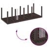 vidaXL Garden Dining Set 9 pcs Brown Polt rattan