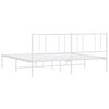 vidaXL Metal Bed Frame without Mattress with Headboard White 183x213cm