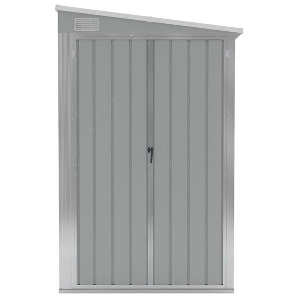 vidaXL Wall-mounted Garden Shed Grey 118x100x178 cm Galvanised Steel