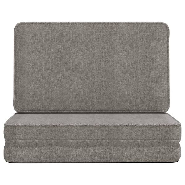 vidaXL Folding Floor Chair Light Grey Fabric