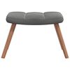 vidaXL Relaxing Chair with a Stool Dark Grey Velvet