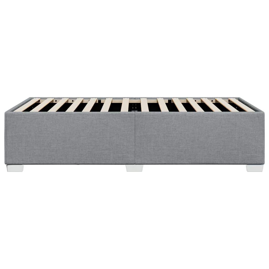 vidaXL Bed Frame without Mattress Light Grey Twin Fabric