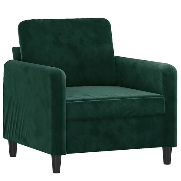 vidaXL Sofa Chair Dark Green 60 cm Velvet