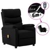 vidaXL Electric Massage Chair Black Faux Leather