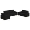 vidaXL Sofa Set with Cushion 3 pcs Black 220 x 78 x 84 cm Fabric