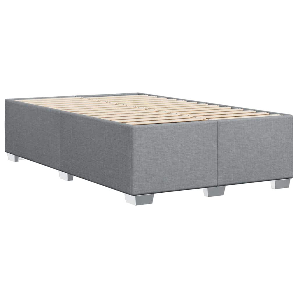 vidaXL Bed Frame without Mattress Light Grey Queen Fabric