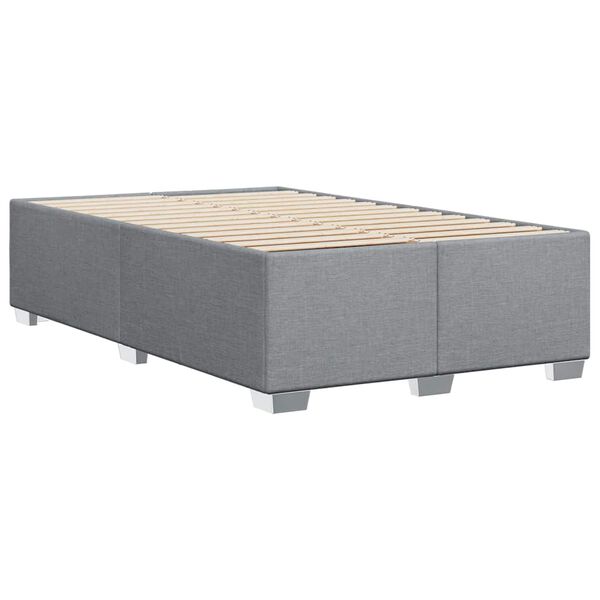 vidaXL Bed Frame without Mattress Light Grey Queen Fabric