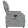 vidaXL Electric Massage Recliner Chair Light Grey Fabric