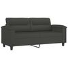 vidaXL 4 Piece Sofa Set with Pillows Dark Grey Microfibre Fabric