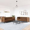 vidaXL 2 Piece Chesterfield Sofa Set with Bolsters Brown Faux Suede Leather