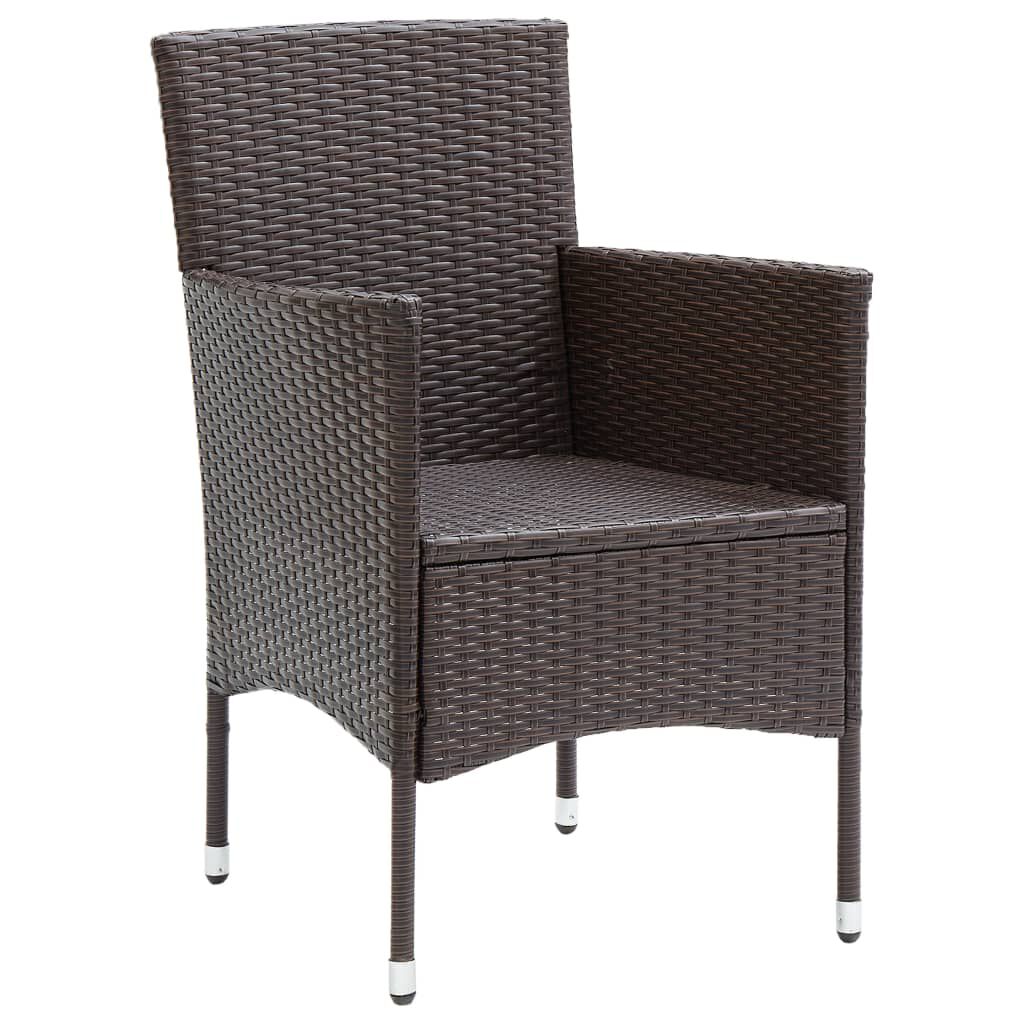 vidaXL 3 Piece Garden Dining Set Brown