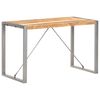 vidaXL Dining Table 120x60x75 cm Solid Rough Mango Wood
