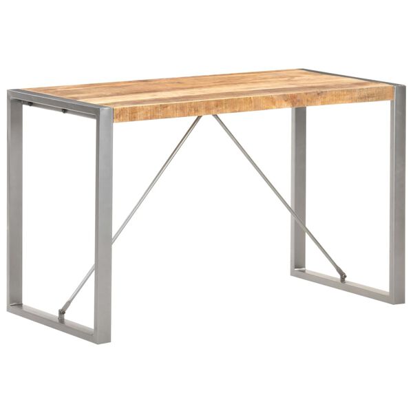 vidaXL Dining Table 120x60x75 cm Solid Rough Mango Wood