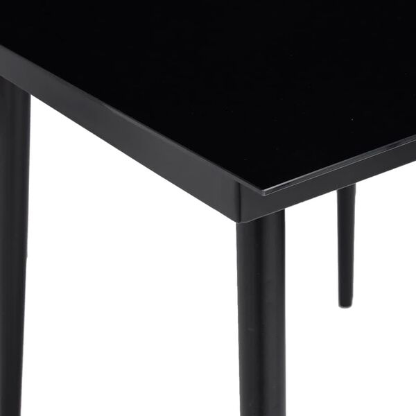 vidaXL 3 Piece Garden Dining Set Black