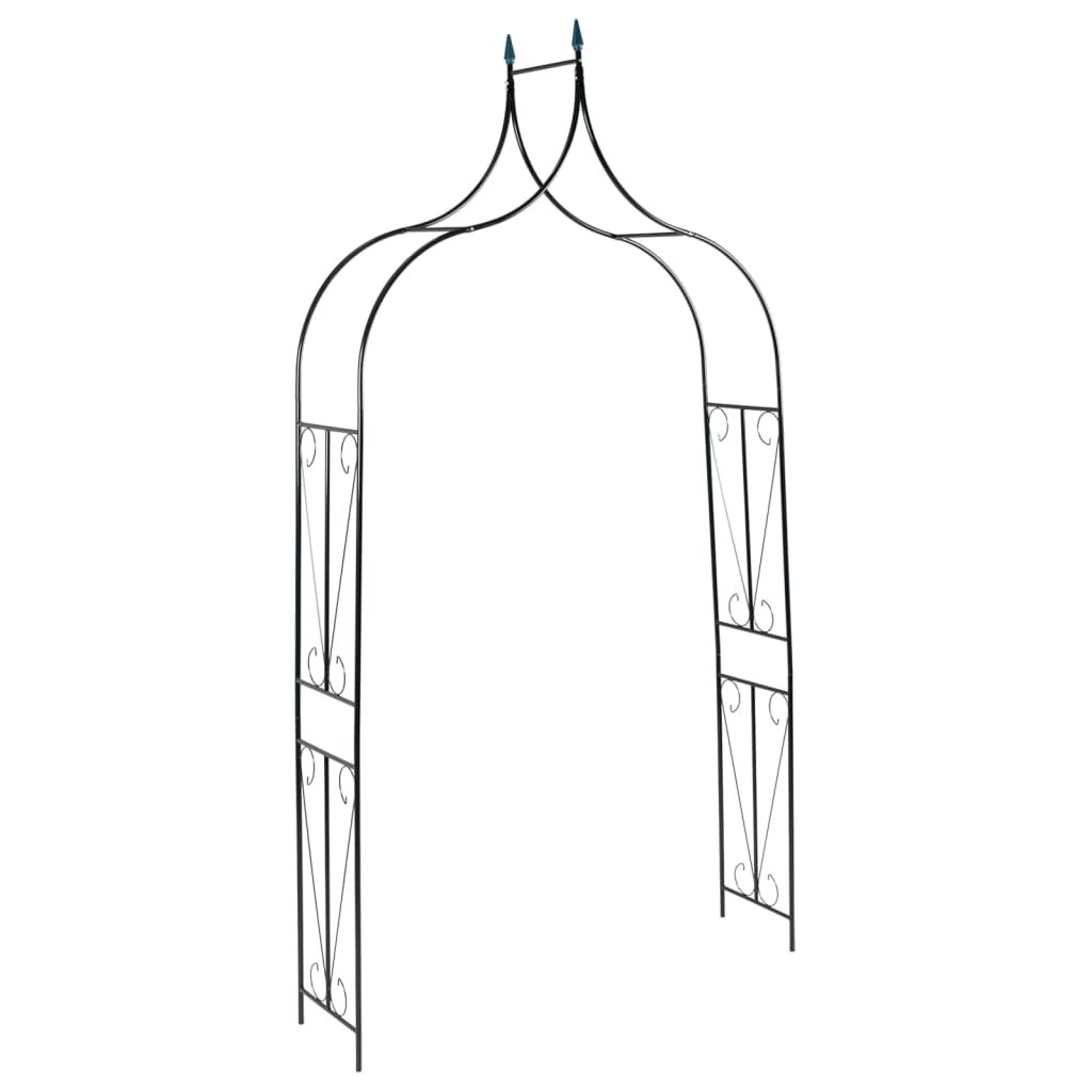 vidaXL Garden Arch Dark Green 120x38x258 cm Iron