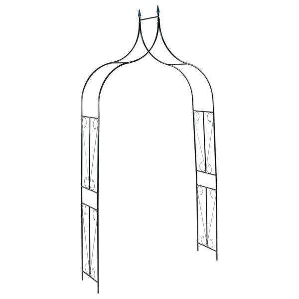 vidaXL Garden Arch Dark Green 120x38x258 cm Iron