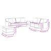 vidaXL 3 Piece Sofa Set with Pillows Black Faux Leather