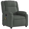 vidaXL Massage Recliner Chair Dark Grey Fabric