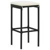vidaXL 5 Piece Garden Bar Set Black Solid Wood Acacia and Poly Rattan