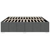 vidaXL Bed Frame without Mattress Dark Grey King Fabric