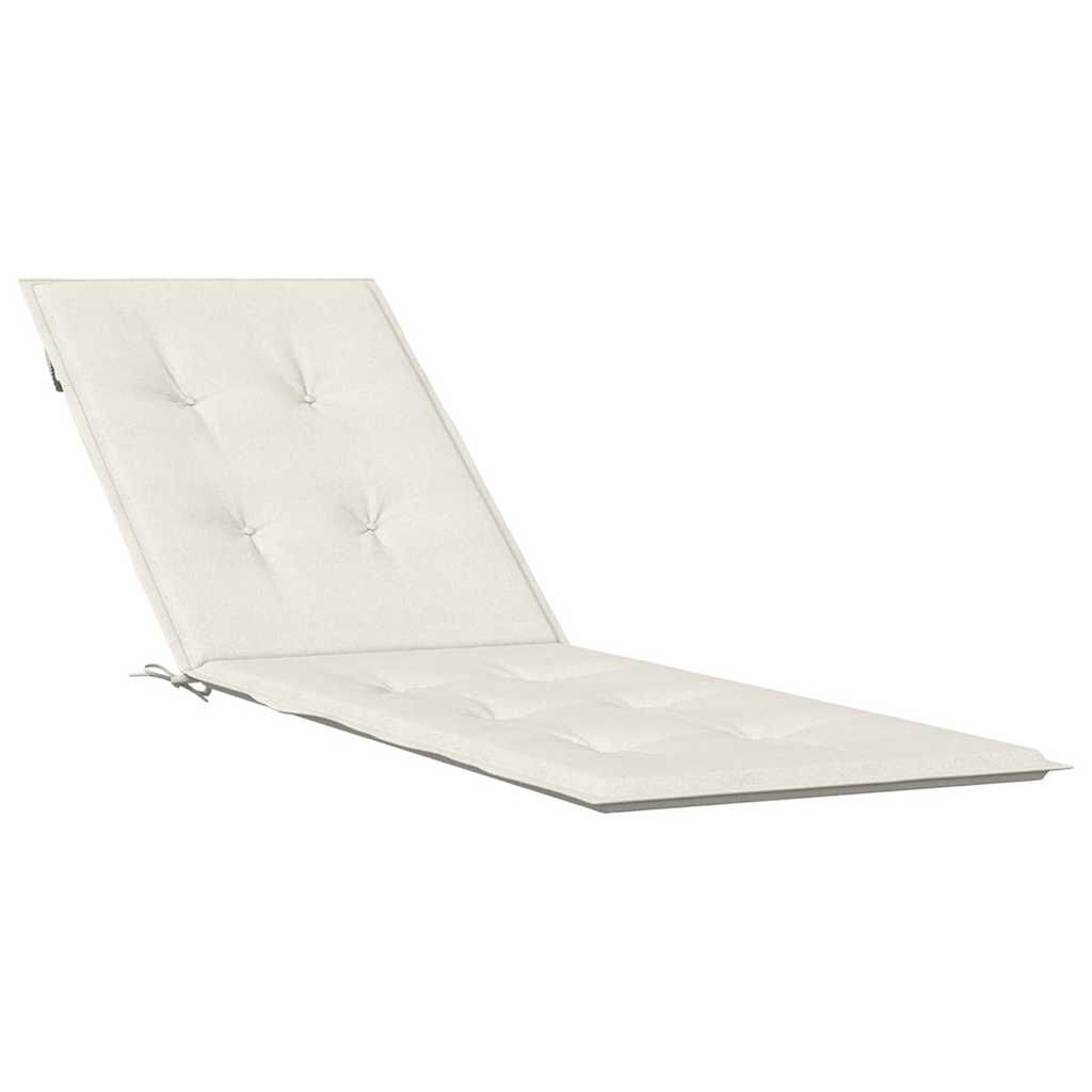 vidaXL Deck Chair Cushion Melange Cream (75+105)x50x4 cm Fabric