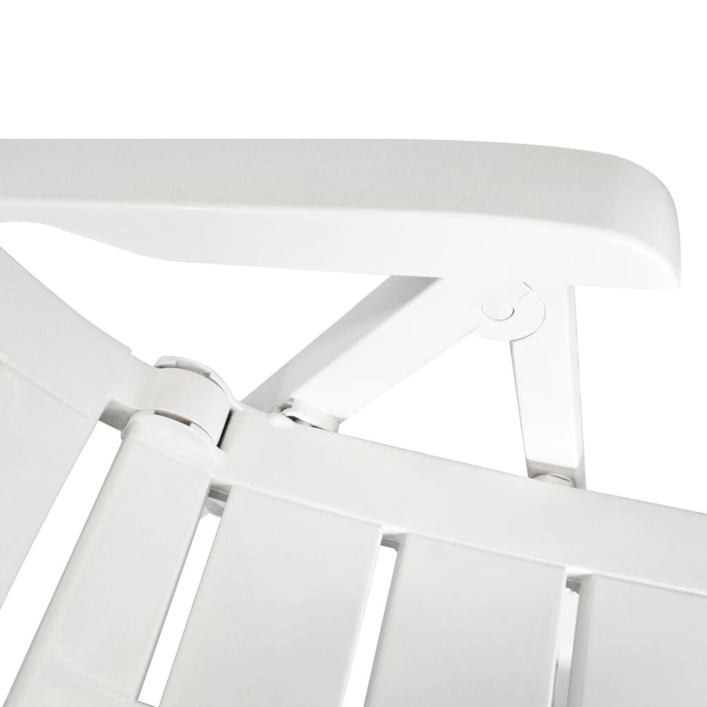 vidaXL 3 Piece Bistro Set Plastic White