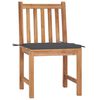 vidaXL Garden Chairs 2 pcs with Cushions Solid Teak Wood