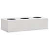vidaXL Sliding Door Cabinet with Planter Box Grey 90x40x113 cm Steel