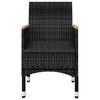 vidaXL 7 Piece Garden Dining Set Black