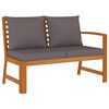 vidaXL 7 Piece Garden Dining Set with Cushions Solid Wood Acacia