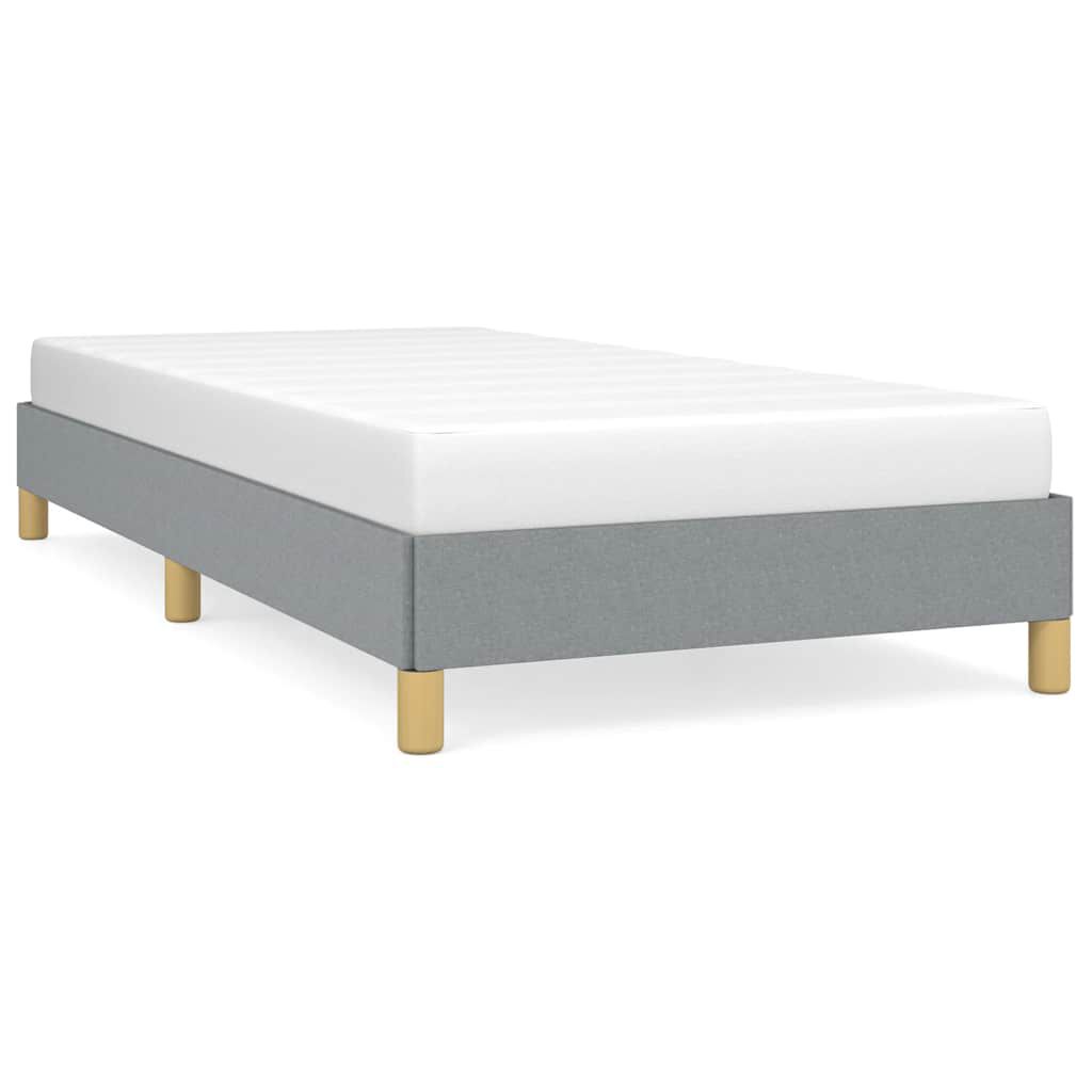 vidaXL Bed Frame without Mattress Light Grey 100x203 cm Twin XL Fabric