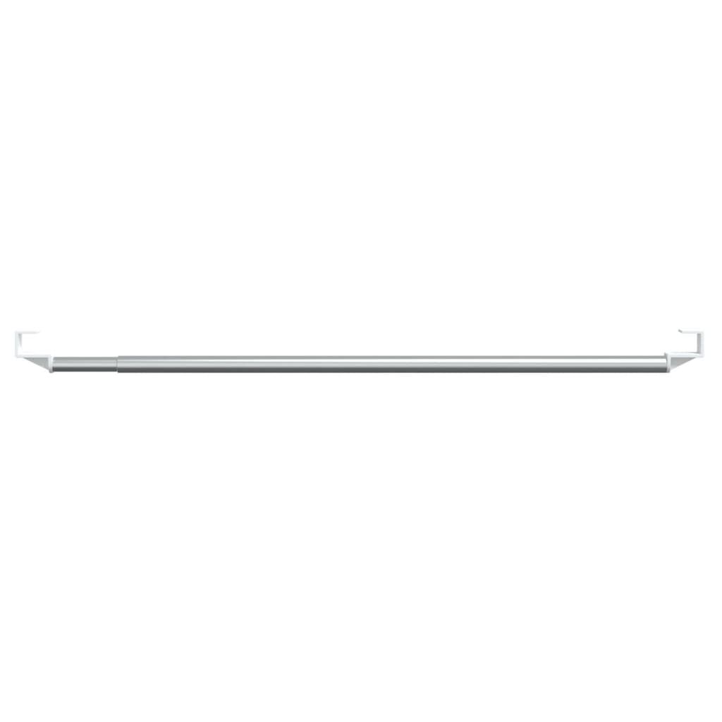 vidaXL Curtain Rails 2 pcs White and Silver 40-60 cm Aluminium